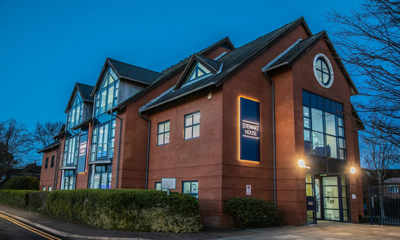 A photo of Stewart House; the main office of Stevenage Packaging Limited